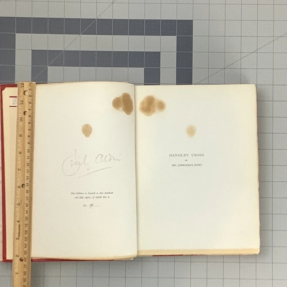RARE Handley Cross Mr Jorrocks Hunt 2 Vol Set SIGNED Cecil Alden number 91/250